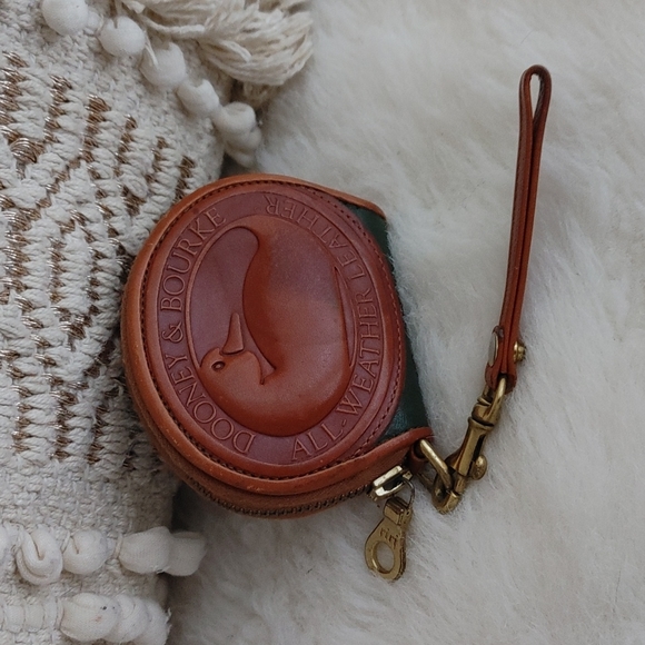 Dooney & Bourke Handbags - Dooney & Bourke Rare vintage Duckhead AWL coin purse green